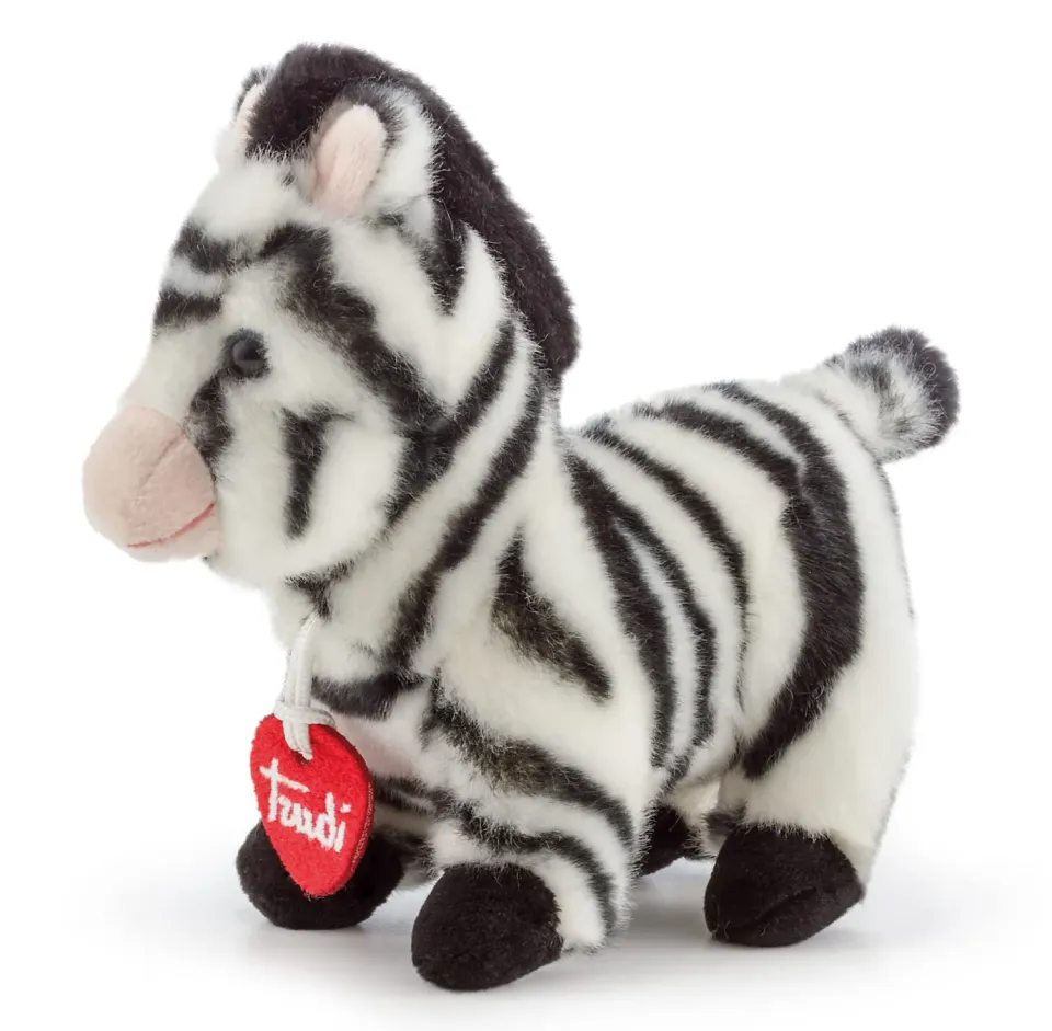 Trudi Trudini 51312 peluche zèbre XS noir blanc doux