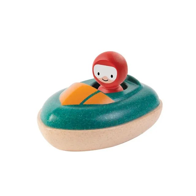 PlanToys Speed Boat bateau de bain bois waterproof