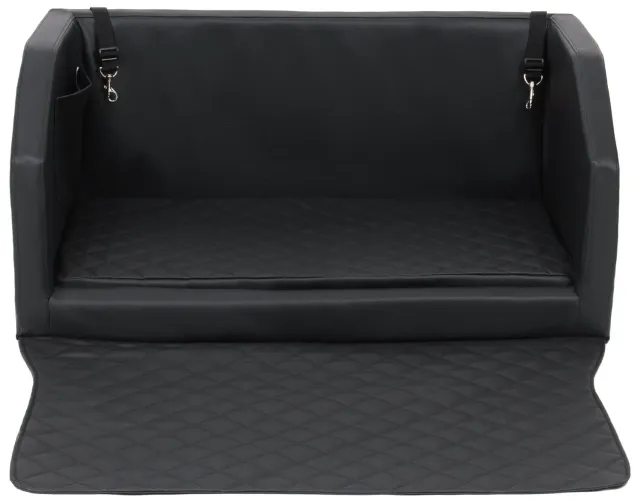 Velinda lit de coffre transporteur chien noir 90x55 cm