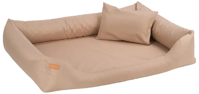 Velinda Canapé-Lit Chien 120x90cm Crème Coussin