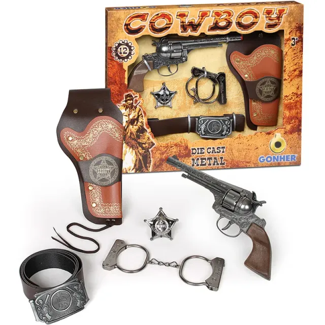 Gonher Cowboy Set revolver jouet 12 coups