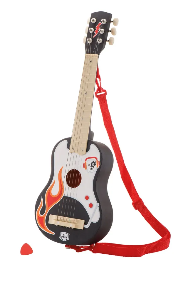 Trudi Sevi 82979 guitare enfant rock 64 cm cordes métal