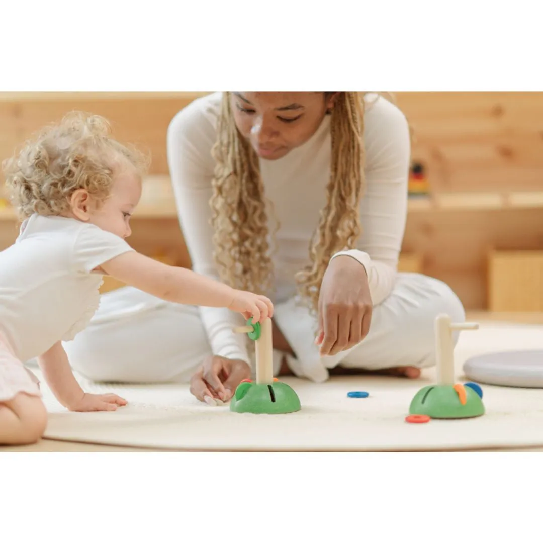 PlanToys Horizontal Stacking empileur horizontal 5 anneaux