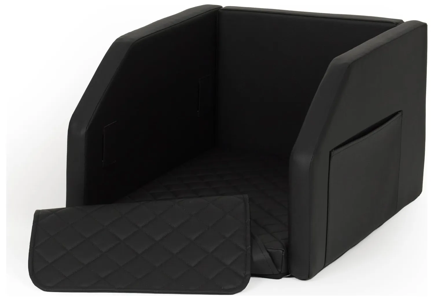 Velinda lit de coffre transporteur chien noir 55x70 imperméable